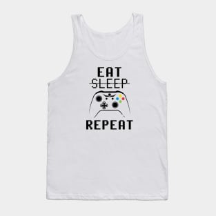 Eat Sleep Game Repeat Game Controller Design Tank Top